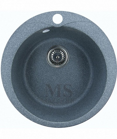 Мойка керам.Maxstone 47 МС-1 круглая (темно серый глянец)